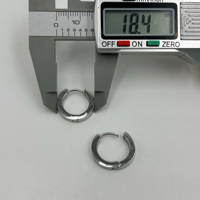Швензы матовые размер 18,4*1,5мм цвет серебро